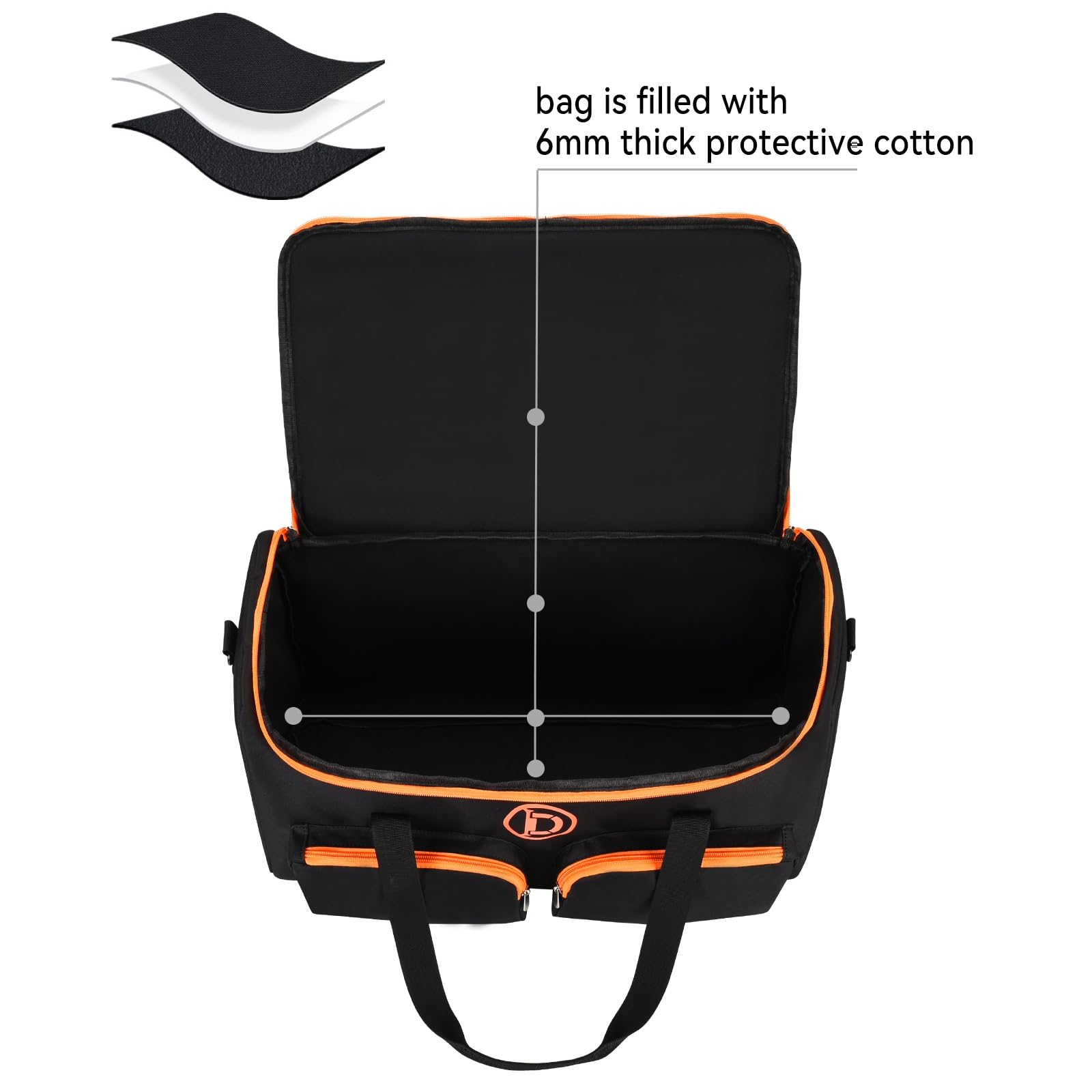 Custodia portatile con scomparti per viaggi, 2 auditorium, ergonomica, facile da trasportare, copertura antiurto