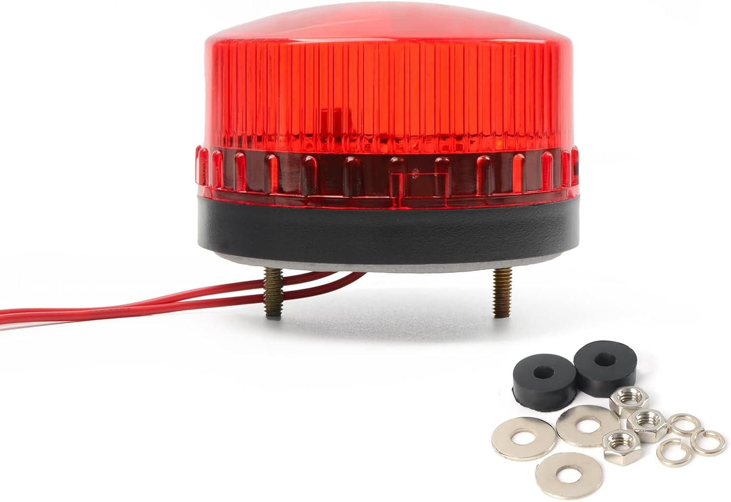 Red Strobe Light & Flashing Beacon for Security Systems – 110V AC Round Safety Alarm with High Visibility Blinking Warning, Model LTE-5061J Red Strobe Light & Flashing Beacon for Security Systems – 110V AC Round Safety Alarm with High Visibility Blinking Warning, Model LTE-5061J