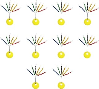300Pcs Fishing Rubber Bobber Beads Stopper, 6 in 1 Float Stoppers Sinker Stops,Size L,M,S Available