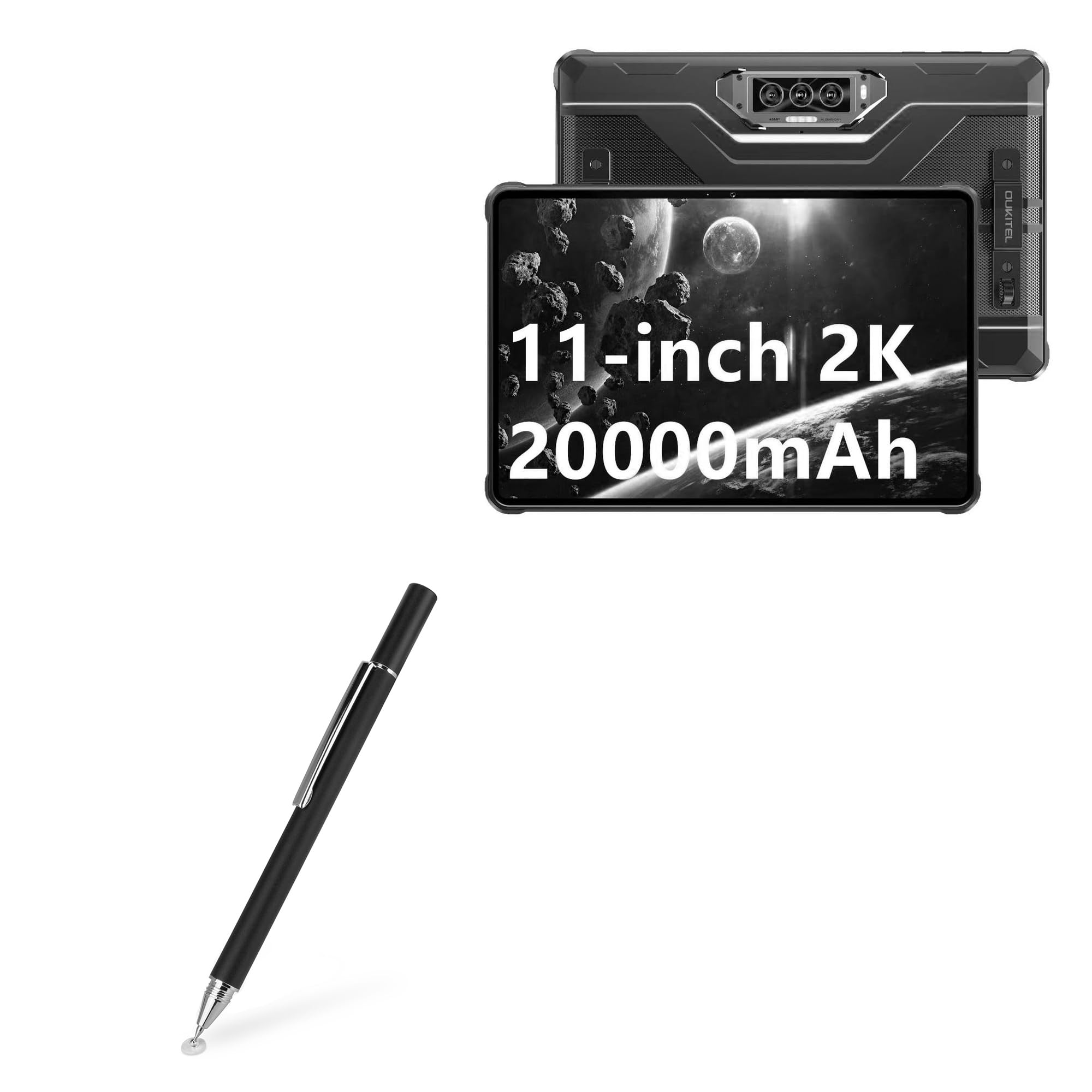 BoxWave Stylus Pen Compatible with Oukitel RT8 - FineTouch Capacitive Stylus, Super Precise Stylus Pen - Jet Black