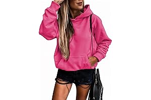 SHEWIN Women's Casual Hoodies Malibu Pink
