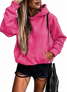 SHEWIN Women Fall Hoodies Pullover Hooded Sweatshirt 2026 Cruise Tops | Overszied, Long Sleeve, Trendy, Loose Fit, Lightweight
