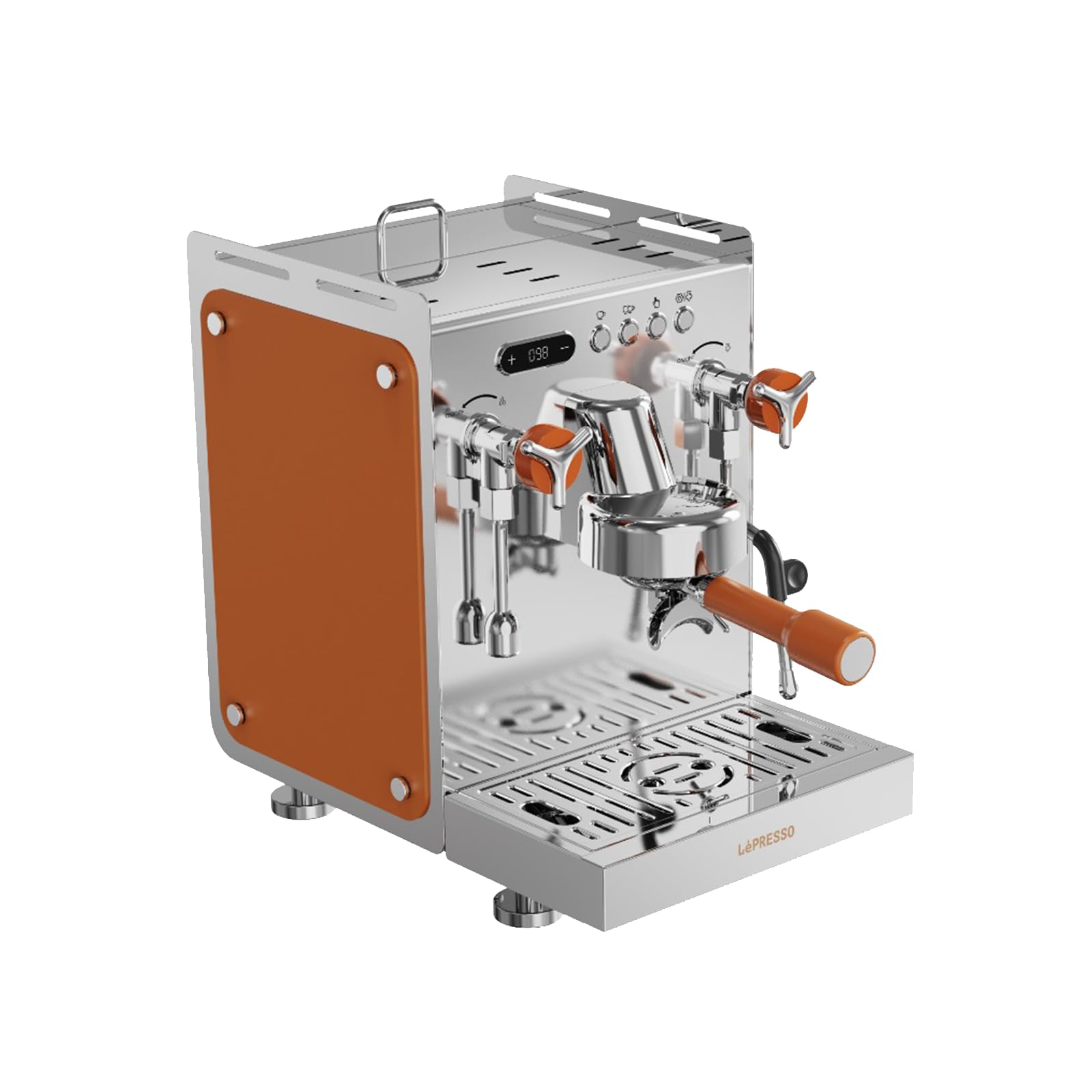 LePresso Commercial-Home Coffee Machine, Dual Boiler Coffee Maker, 15Bar Italian Pump, 6 Pre-Brewing Option with 58mm PortaFilter, Separate Hot Water and Milk Steamer, Automatic Pressure Relief