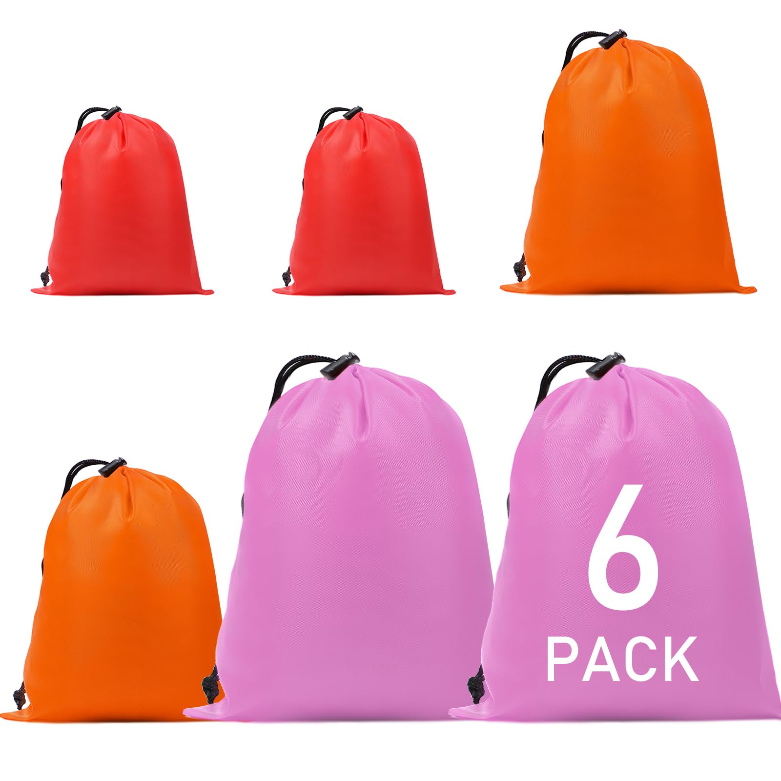 iMucci Upgrade Waterproof Drawstring Bag Sack Nylon Bag Ditty Bag for Gym Traveling, Hiking, Yoga, Shopping