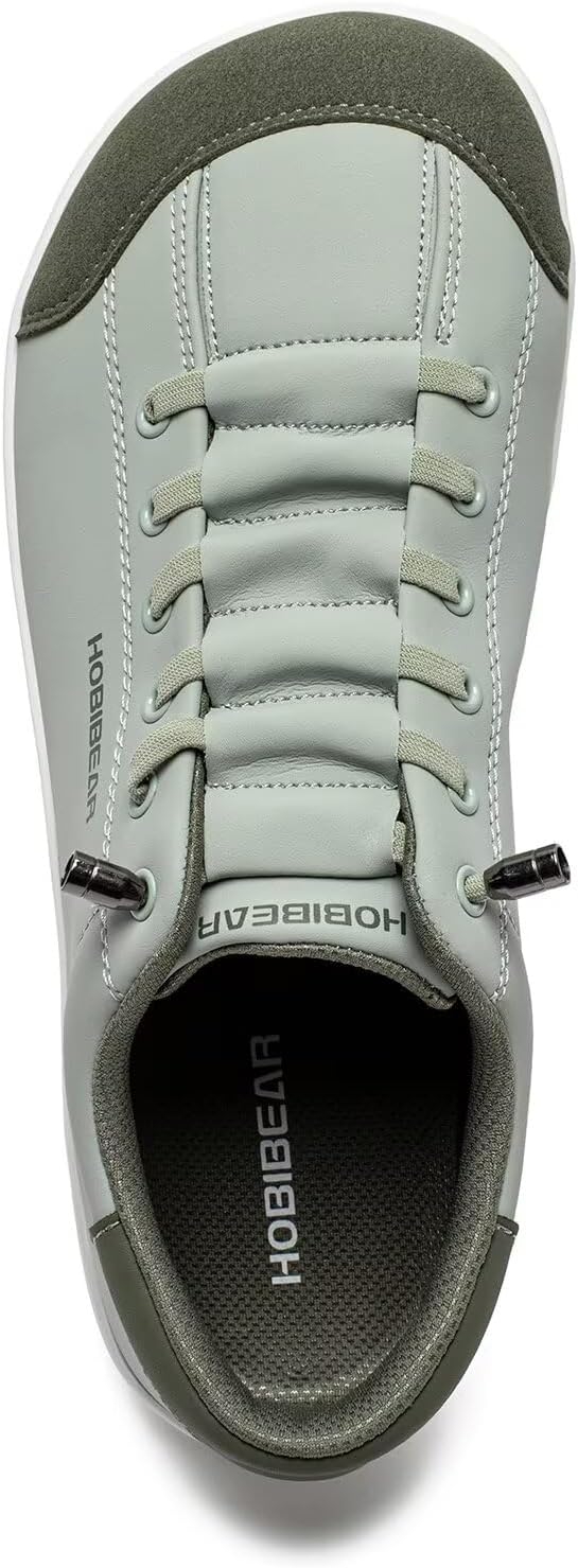 HOBIBEAR Leather Barefoot Shoes Lightweight Wide Toe Box Zero Drop Slip-on Shoes for Women - Image 3