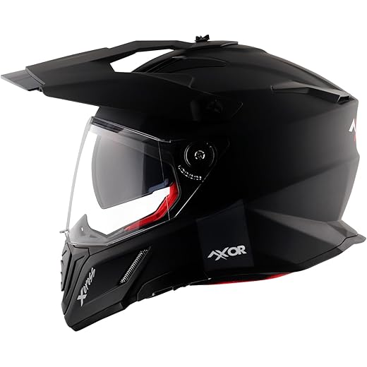 Axor X-Cross Dual Sport Helmet Dull Black Red-L