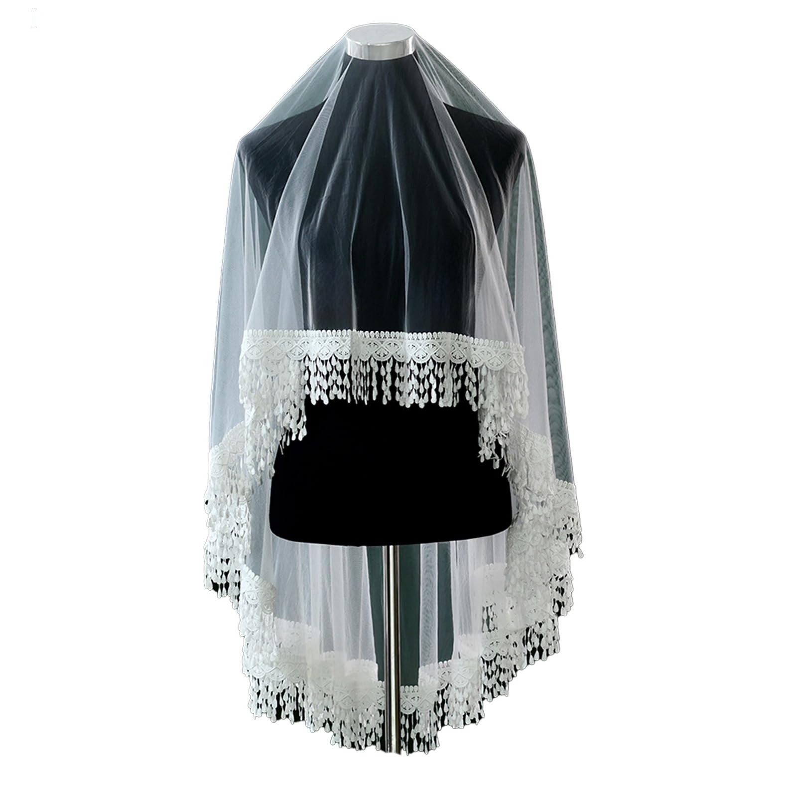 Elegante fiore abbellito veli da sposa delicati nappe tulle veli da sposa per cerimonie nuziali sofisticato copricapo da sposa