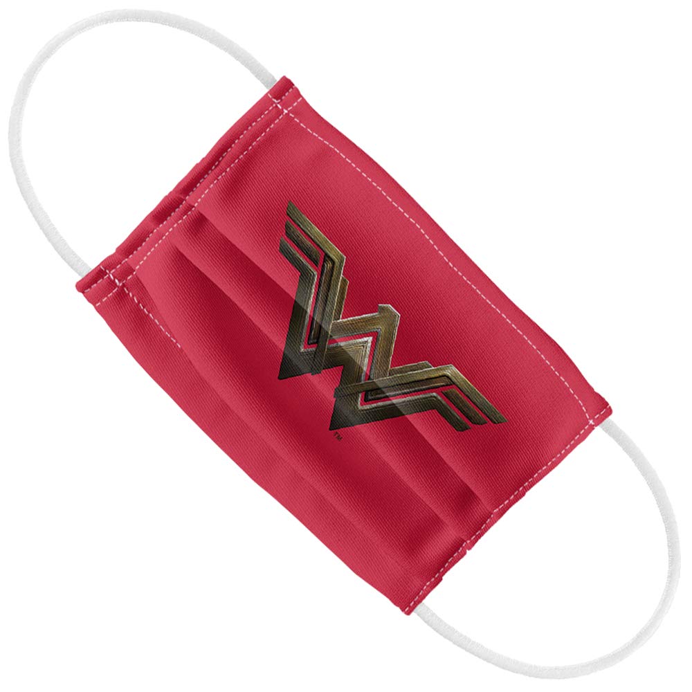 Popfunk Wonder Woman Movie Kids Wonder Woman Logo 1-Ply Reusable Face Mask Covering with Adjustable Nose Wire