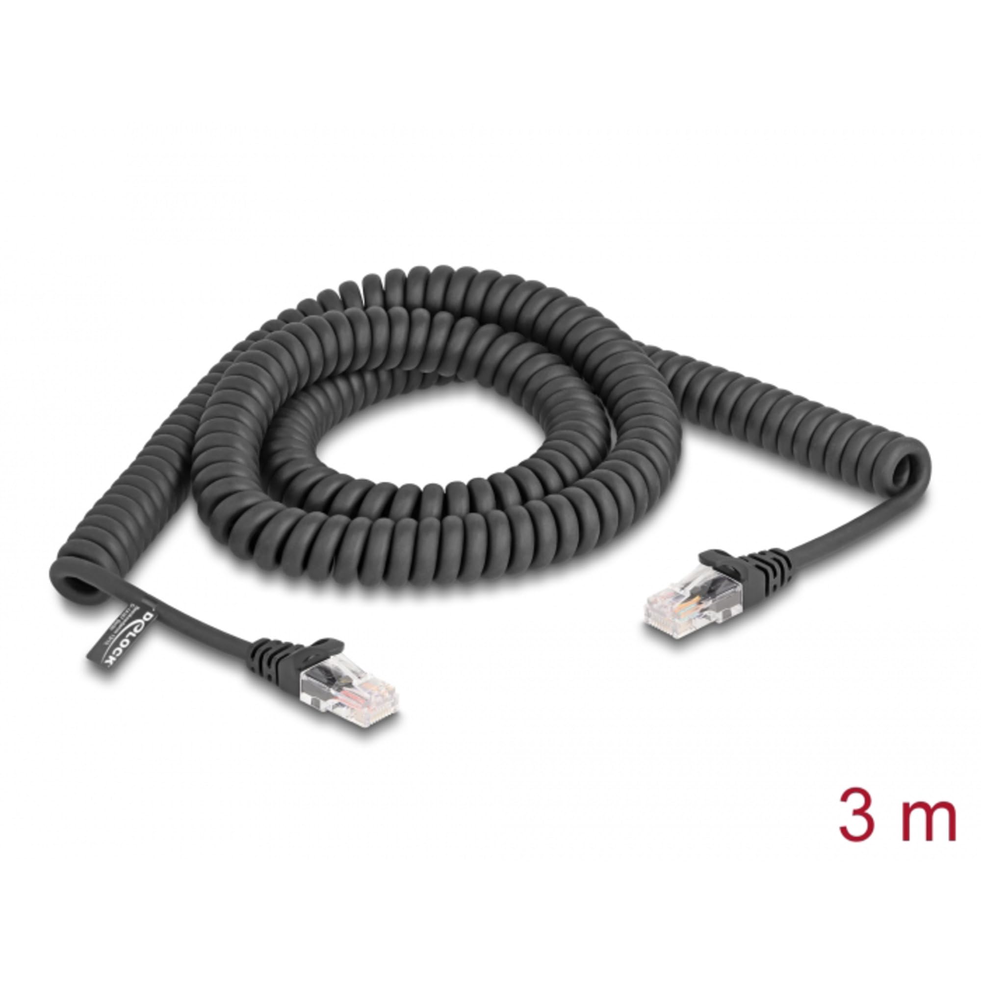 DeLOCK 87994 câble de réseau Noir 3 m Cat5e