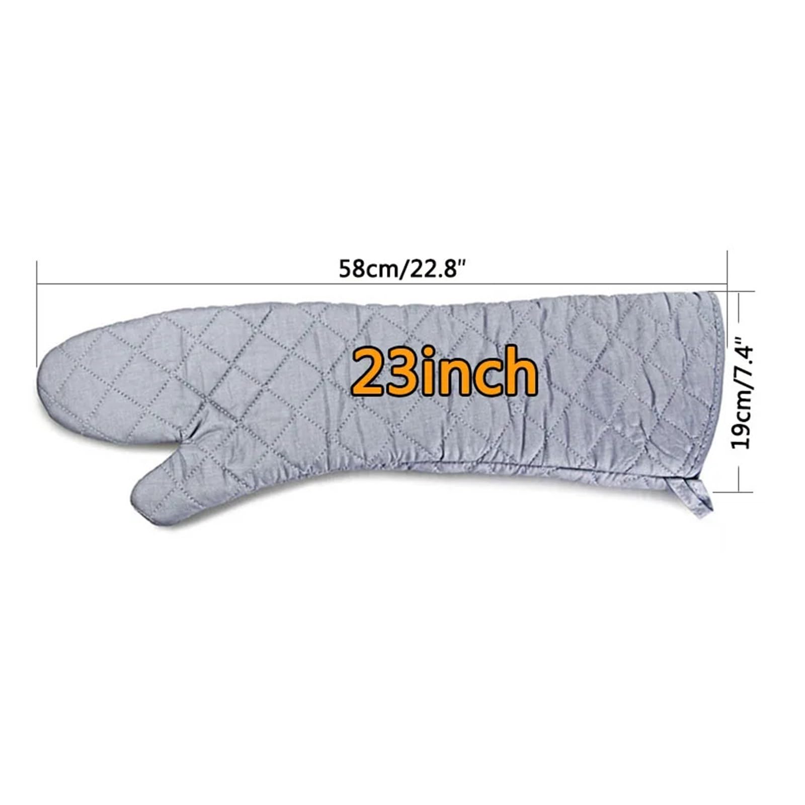 Guantes Largos de algodón for Horno, Guantes for Barbacoa, Accesorios Cocina, Herramienta anticalor Resistente al Calor 23 Pulgadas, 1-2 uds(2 pcs Oven Mitt)