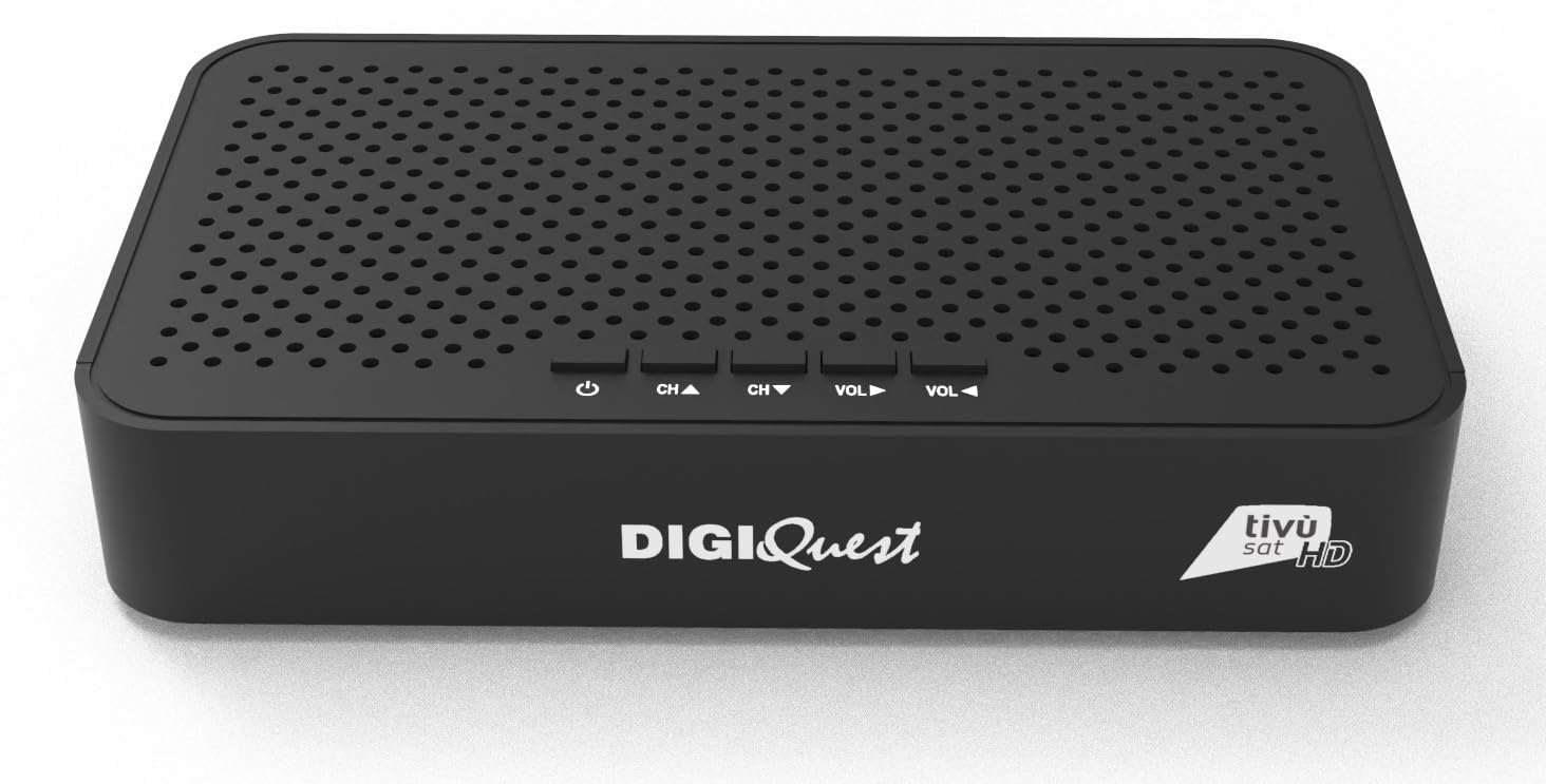 DIGIQUEST Decoder Combo tivùsat Maximo |DVB-S2 e DVB-T2 |Telecomando 2 in 1 |Smartcard tivùsat inclusa |Funzione di registrazione attivabile