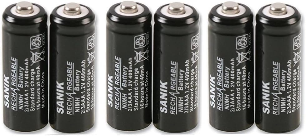 6x iDect X1 & X1i 2/3 AAA 1.2v 400mAh Battery
