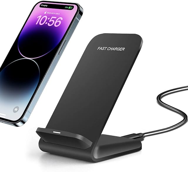 20W Max Wireless Charger,Fast Wireless Charging Stand For Apple iPhone 14 13 12 11 Pro/Mini/SE/X/XR/8,VNBBT inductive Charging Station for Samsung Galaxy S22/S21/Note 20/10/Pixel 6 (No AC-Plug)