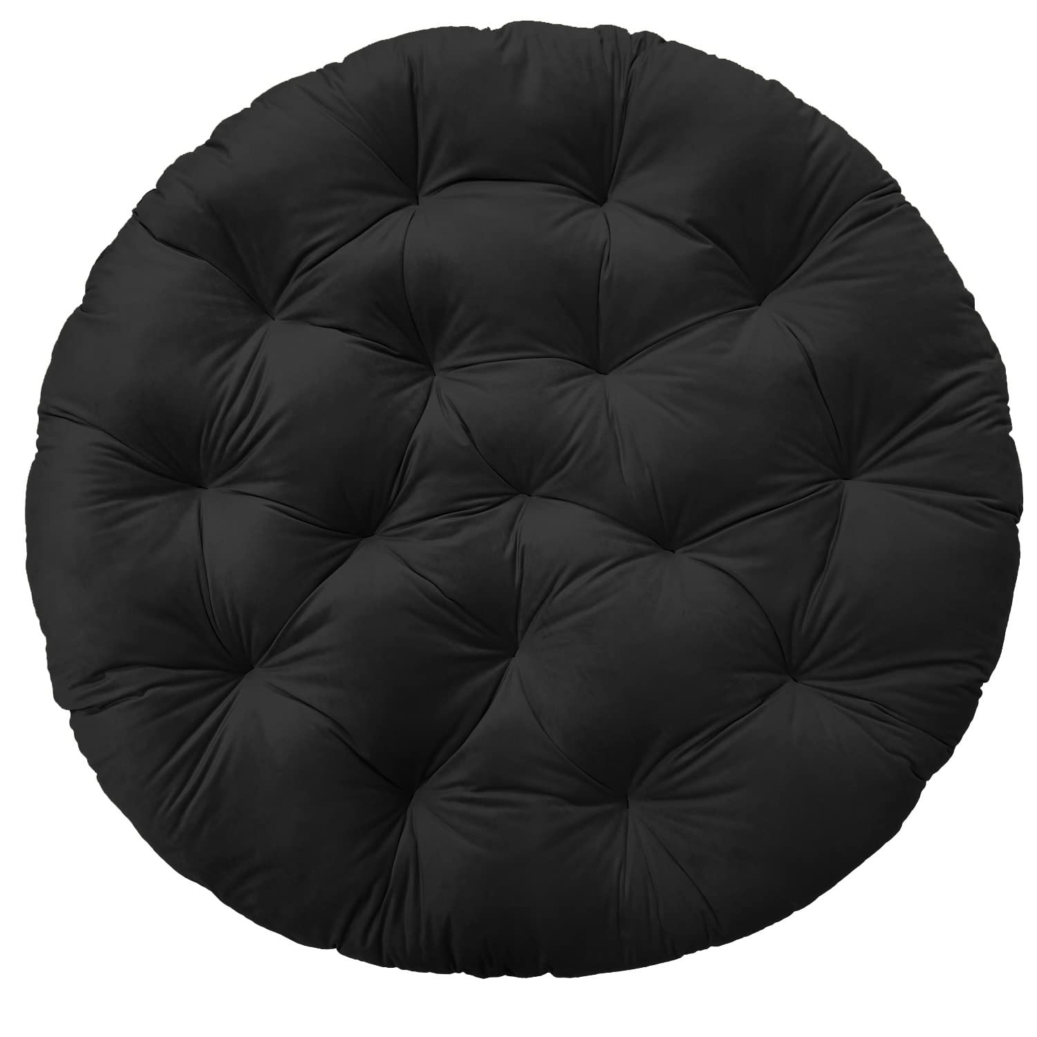 SuperKissen24. Cojines para Silla Colgante - Cojín Redondo - Almohada para Silla Colgante - Almohada para Silla Columpio - Almohada Blanda - Negro
