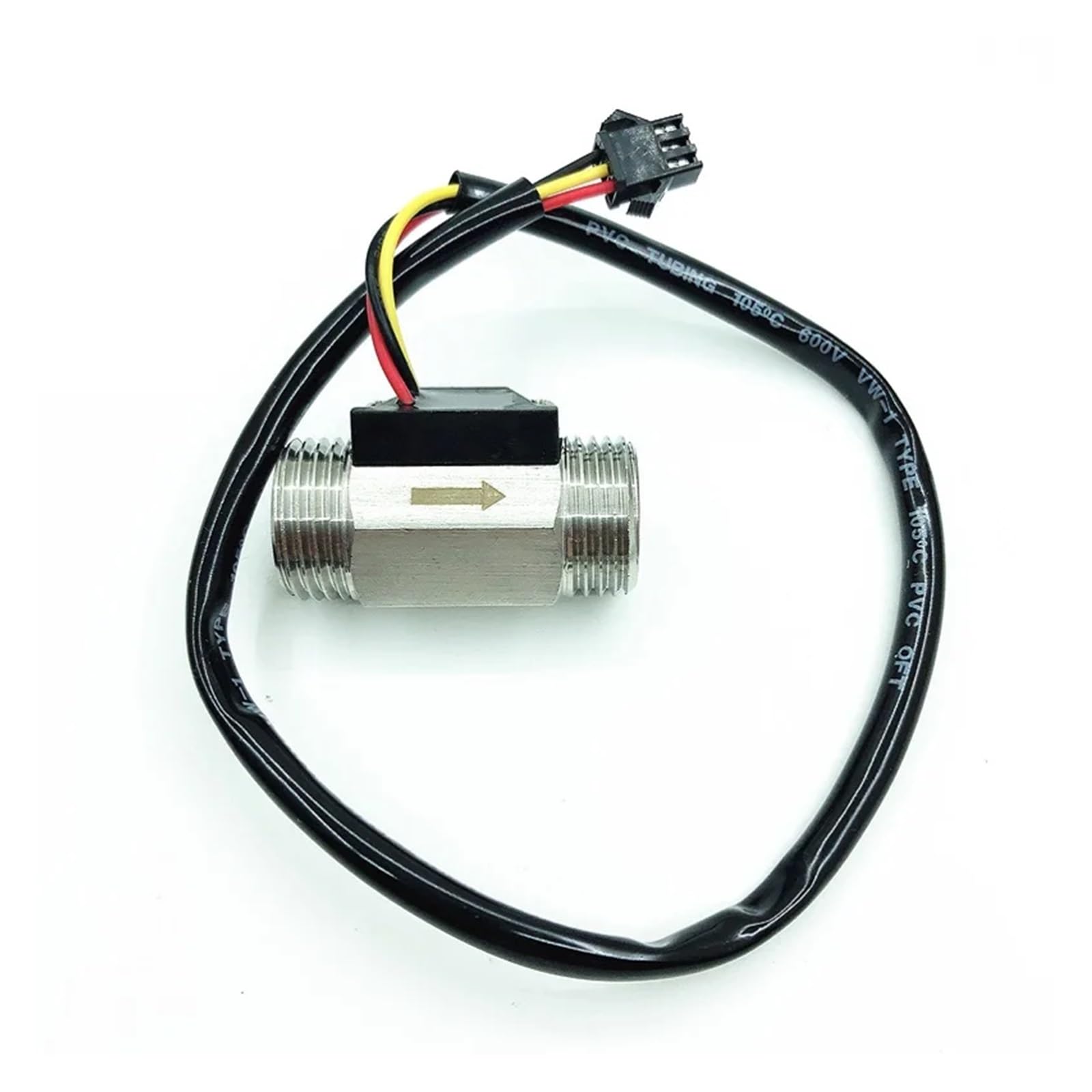 Misuratore di Portata, G1/2" 1~30L/Min Sensore di flusso d'acqua ad effetto Hall in acciaio inossidabile Misuratore di flusso d'acqua a turbina NPN a impulsi DN15(DC3.0-18V)