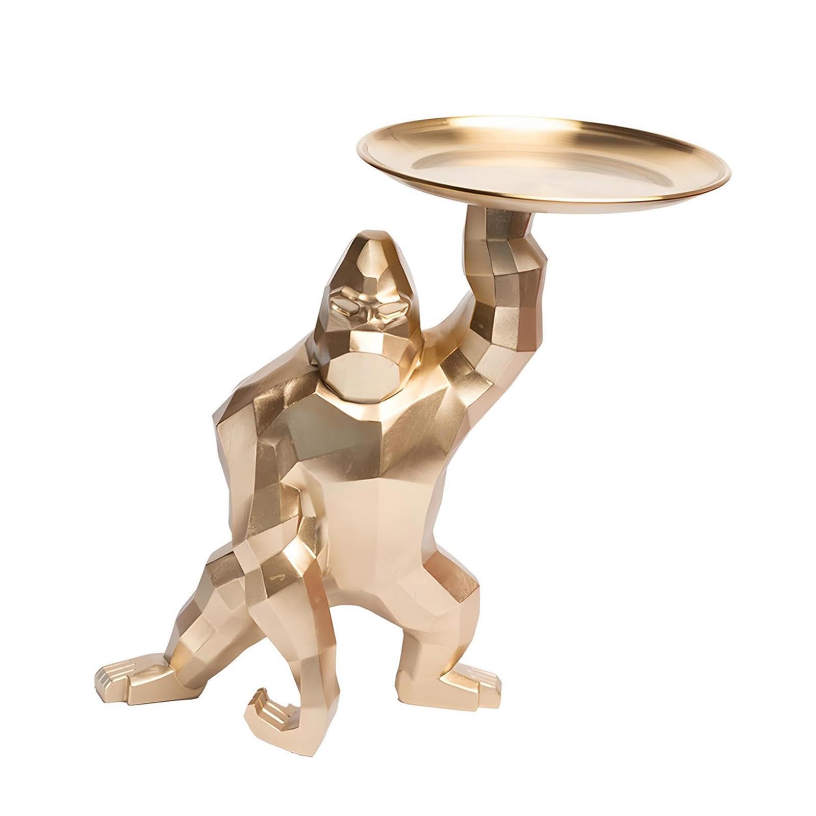 TWISAXC Resin Gorilla Sculpture Collectibles Multifunctional Animal Figurine Gift For Cabinet Decor Gorilla Statue