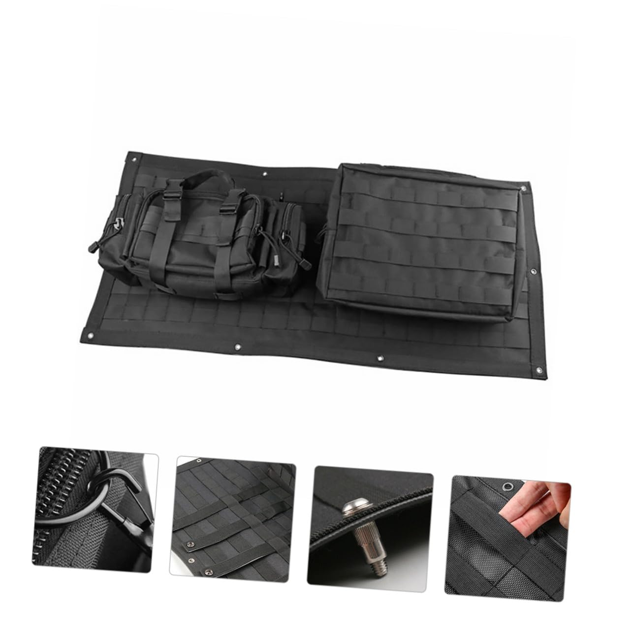 LIFKOME Borsa da Porta Posteriore Fuoristrada Multifunzione in Nylon Nero