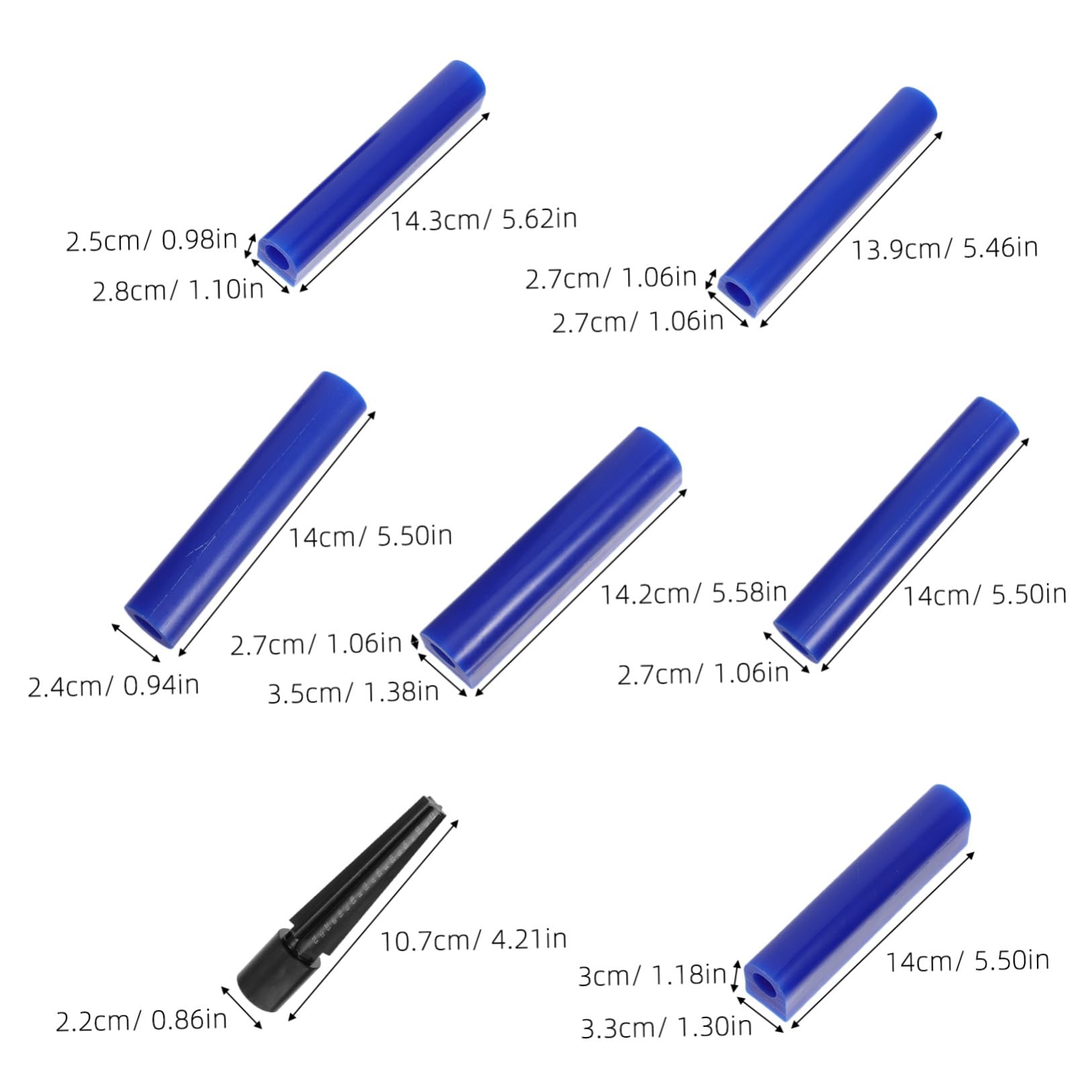 Set 7 Pezzi Tubi di Cera Blu per Intaglio Gioielli con Misuratore Anelli e Coltello per Stampi di Fusione Anelli Fai da Te per Creazione e Modellazione Artigianale