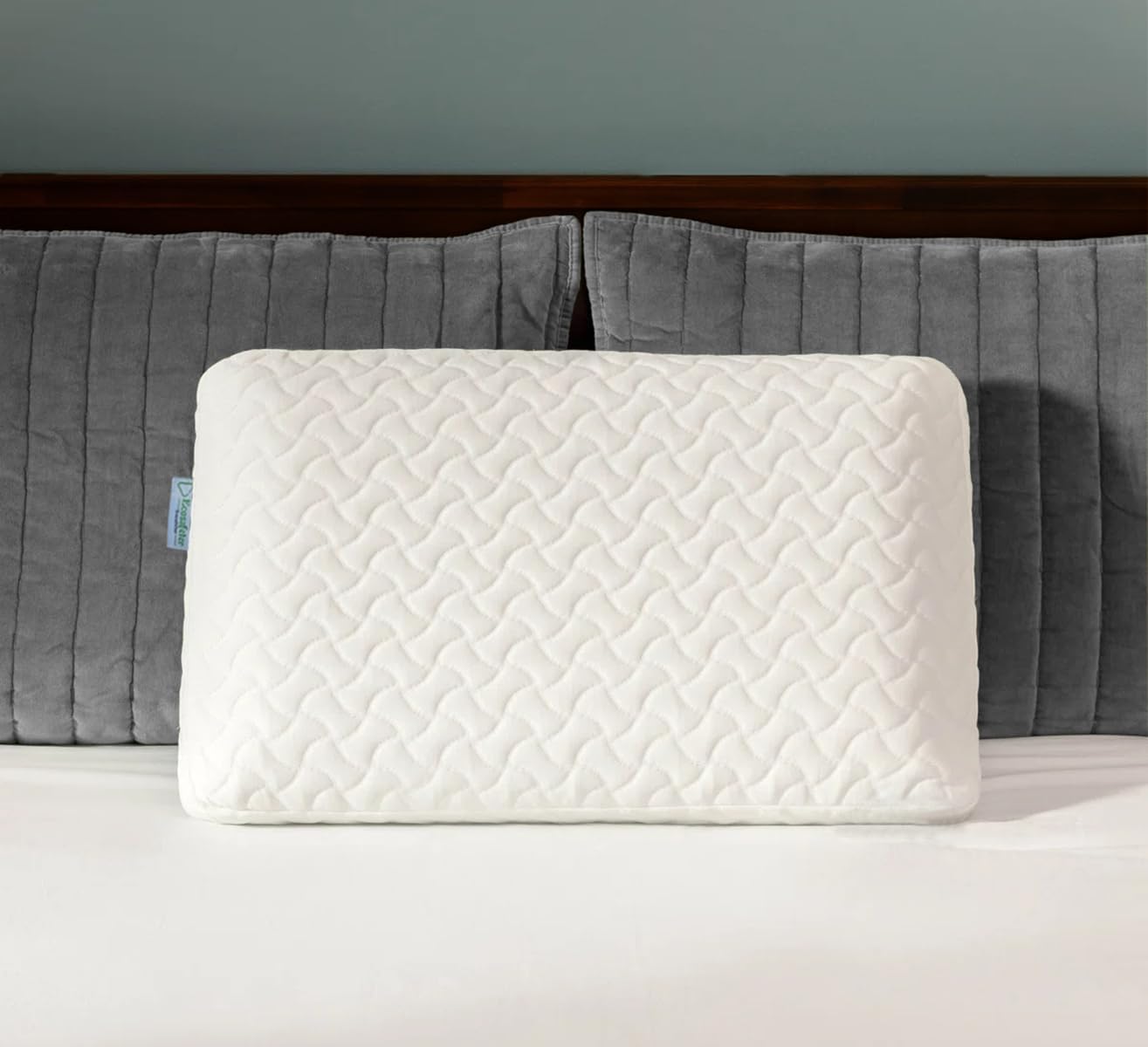 Ecosafeter Memory Foam Kissen - Ergonomisches Nackenstützkissen für Seitenschläfer & Rückenschläfer - Viskoelastisches Kopfkissen mit Atmungsaktivem Bezug