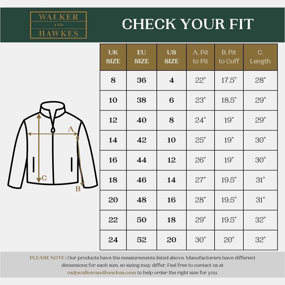 Walker and Hawkes - Hazelwood - Chaqueta de Tweed para Mujer - Abrigo Inspirado en la hípica y la Caza