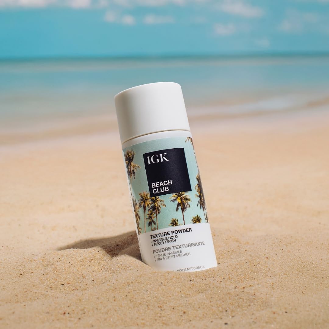 IGK BEACH CLUB Texture Powder | Invisible Volumizing Hair Powder, Instant Grip & Hold, Oil-Absorbing | Vegan + Cruelty-Free | 0.35 oz