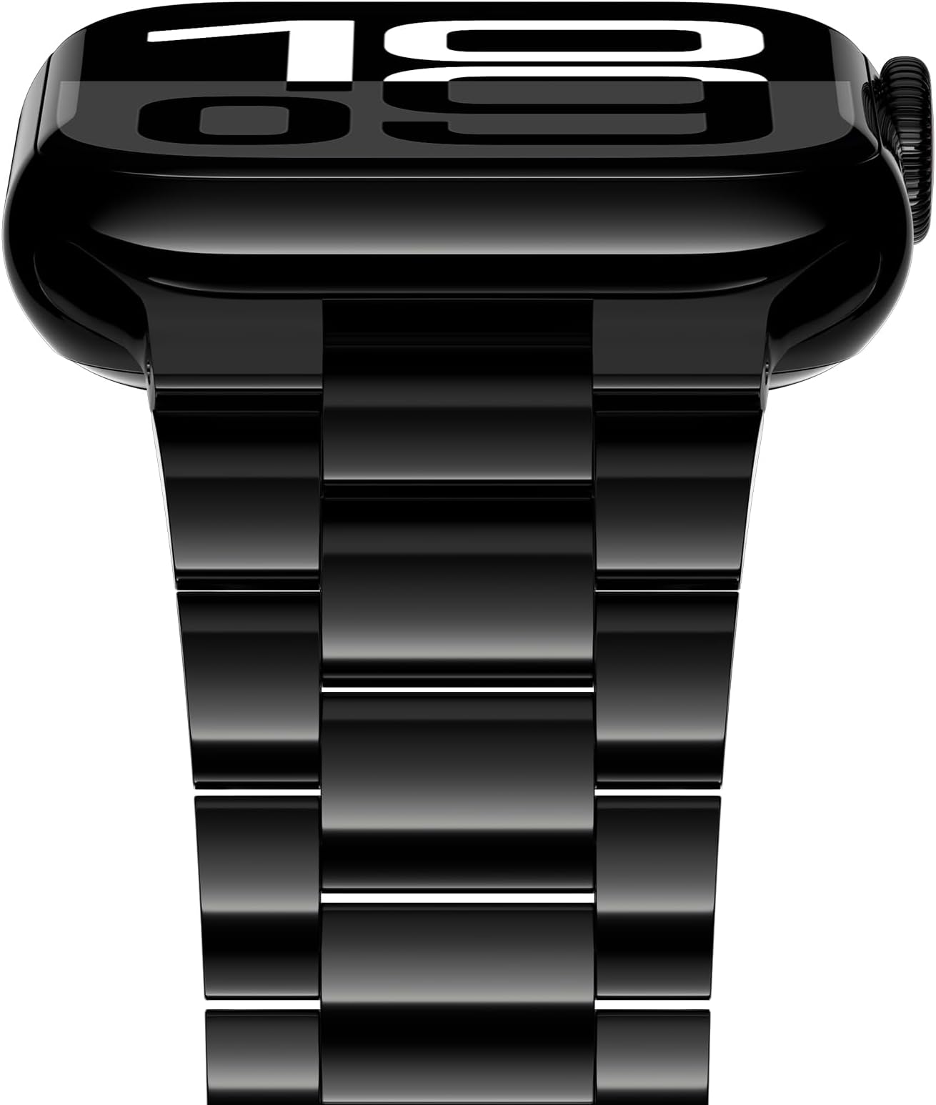 Lightweight Stainless Steel Band Designed for Apple Watch Ultra 3 & Ultra 2, Series 1-11, 46mm, 45mm, 44mm, 42mm, Replacement iWatch Bands for Men & Women,Jet Black