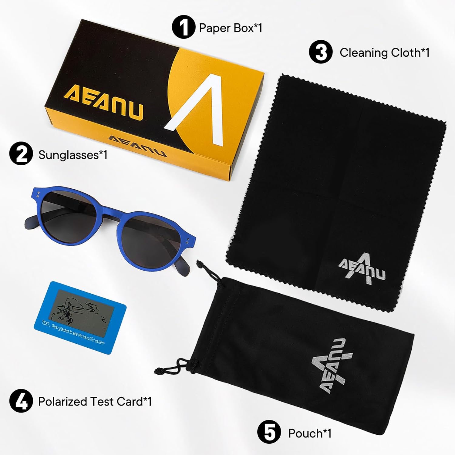 Polarized Sunglasses for Men & Women, Medium Face Fit (135mm), Light Tint Lens for Driving & Everyday Outdoor Wear - Image 8