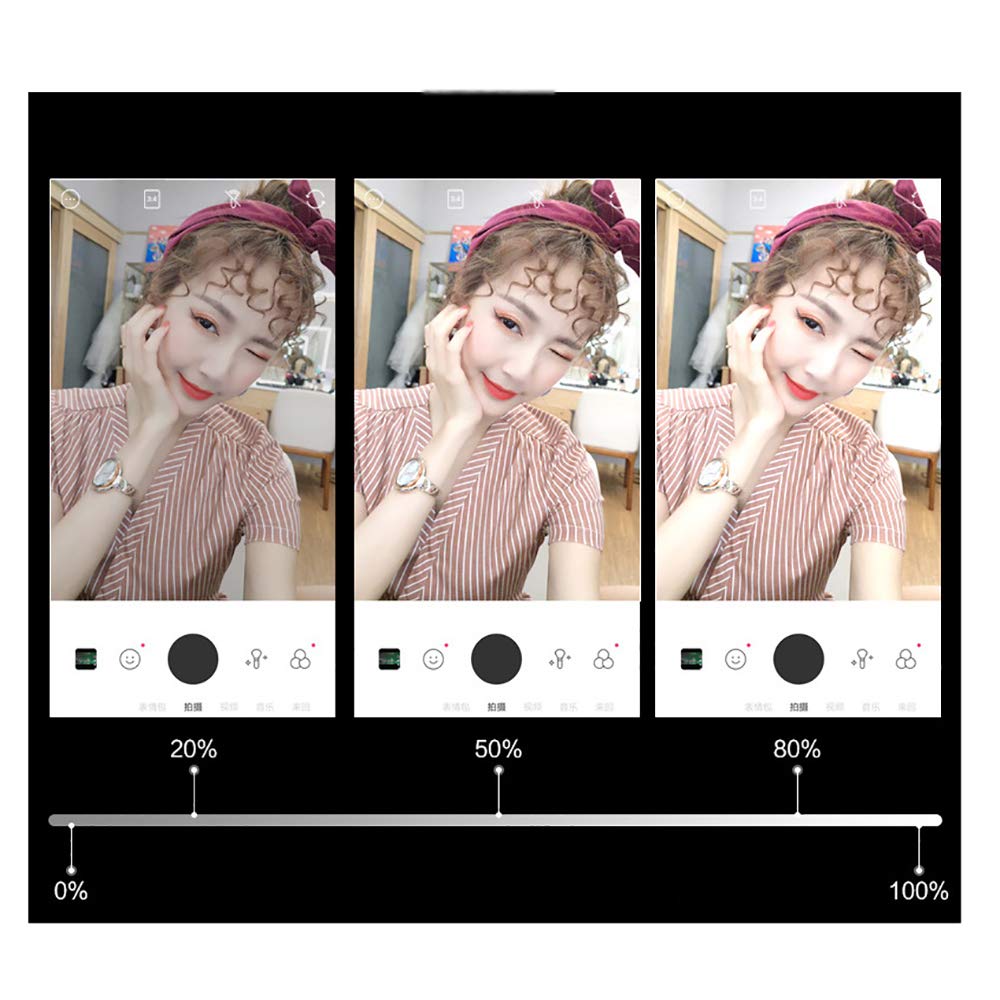 Anello Luminoso per Streaming Live, Anello Luminoso per Selfie dimmerabile con Supporto treppiede con Supporto Luce per Trucco Fotografico, riprese Video Youtube, ECC-A 6 Pollici