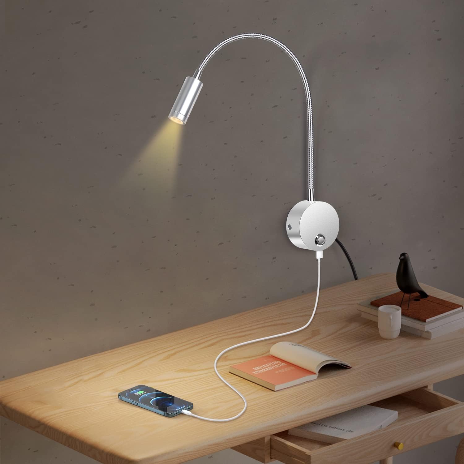 LED Tafellamp Draadloos Oplaadbaar - Brinton Avior - Aanpasbare