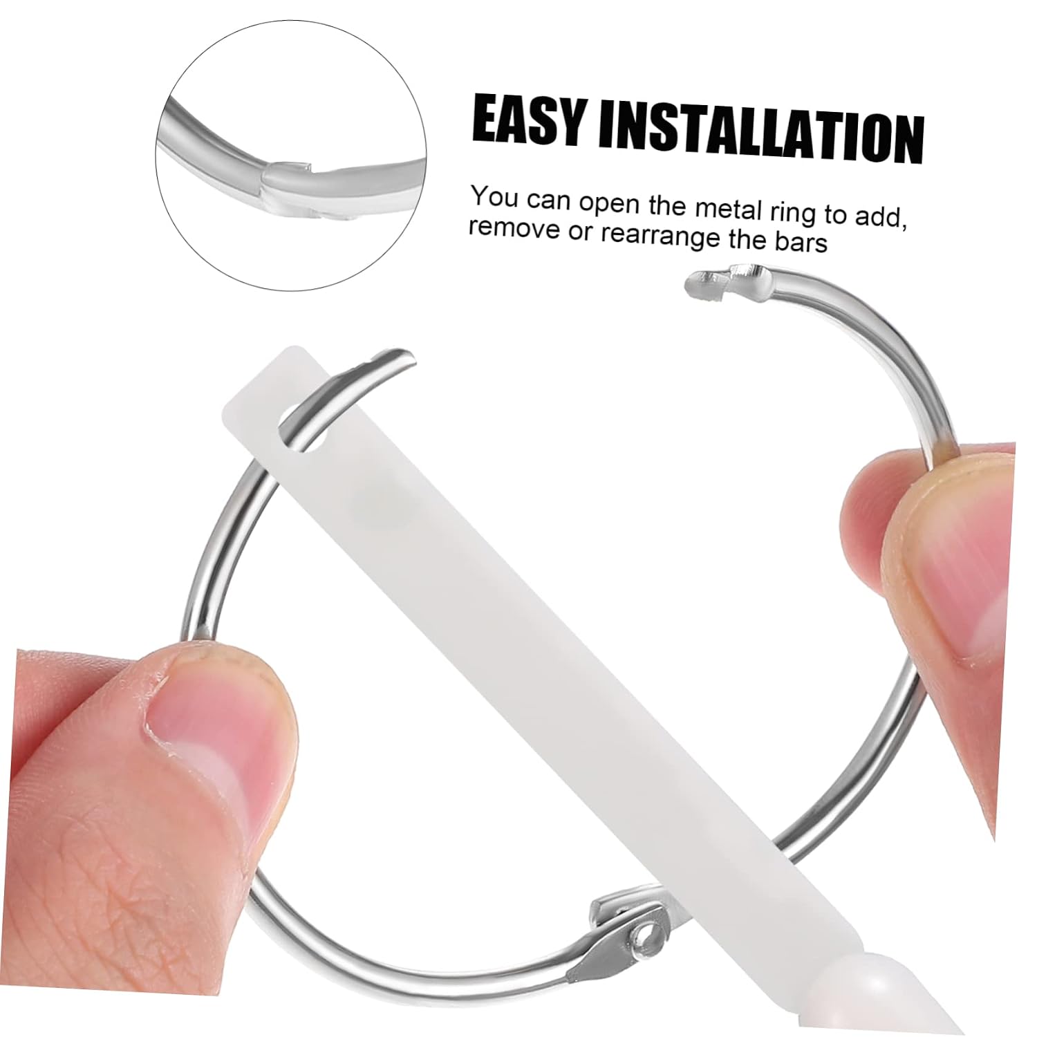 LIFKOME 200pcs Nail Tips Sticks Fan-shape Nail Display for Beginners Sturdy Plastic Metal Rings