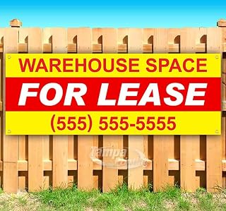 Warehouse Space for Lease Banner 13 oz | Non-Fabric | Heavy-Duty Vinyl Single-Sided with Metal Grommets
