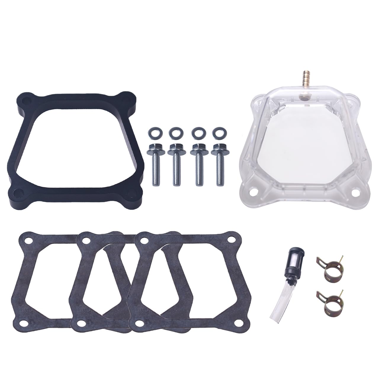 Amazon.com: Clear Valve Cover With Billet Valve Cover Spacer Black