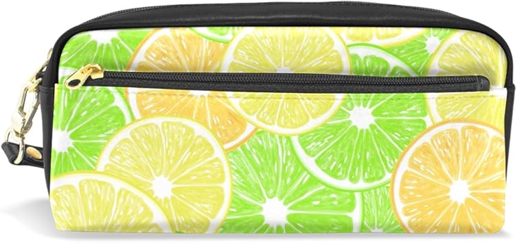 Amazon ミヤビヤ ペンケース レモン れもん 果物 フルーツ ペンポーチ 筆箱 化粧ポーチ 文具ケース Puレザー 文具ホルダー プチギフト 大きい 入園祝い 入学祝い 緑 雑貨 可愛い 中学生 小学生 きれい プレゼント ペンケース 文房具 オフィス用品