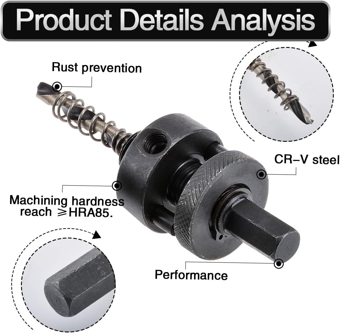 HOHXEN 114mm HSS Hole Saw, High Speed M42 Bi-Metal Wood Hole Dill Bit with Heavy Duty Arbor - Image 4