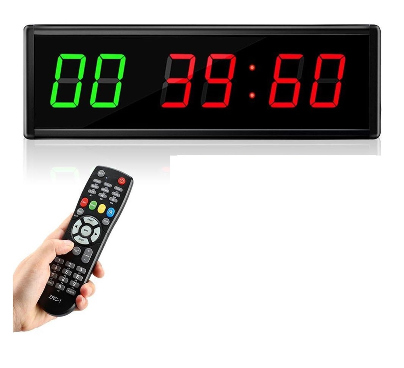 JVDDI Workouts Timer LED Remote Wall Clock Stopwatch Interval Timer Prescise Electronicl Clock With Remote For Gym Fitness Training