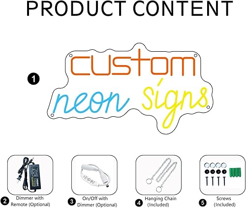 Miniatura 5 de OBTAIN Letreros de Neón Personalizados, Letrero de Neón Personalizable para Decoración de Pared, Letrero de Neón Personalizado para Boda Fiesta de