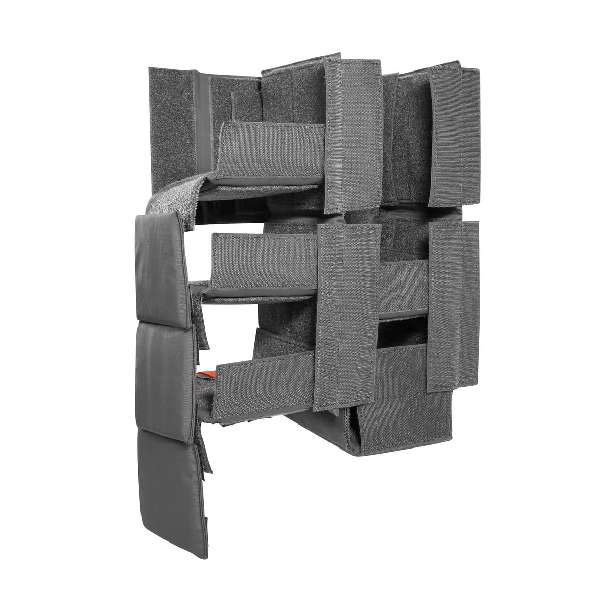 Tasmanian Tiger TT Modular Tele Insert – wyściełana wkładka teleobiektywu do plecaków, organizer na sprzęt fotograficzny z regulowanymi przegródkami na obiektywy, szary tytanowy