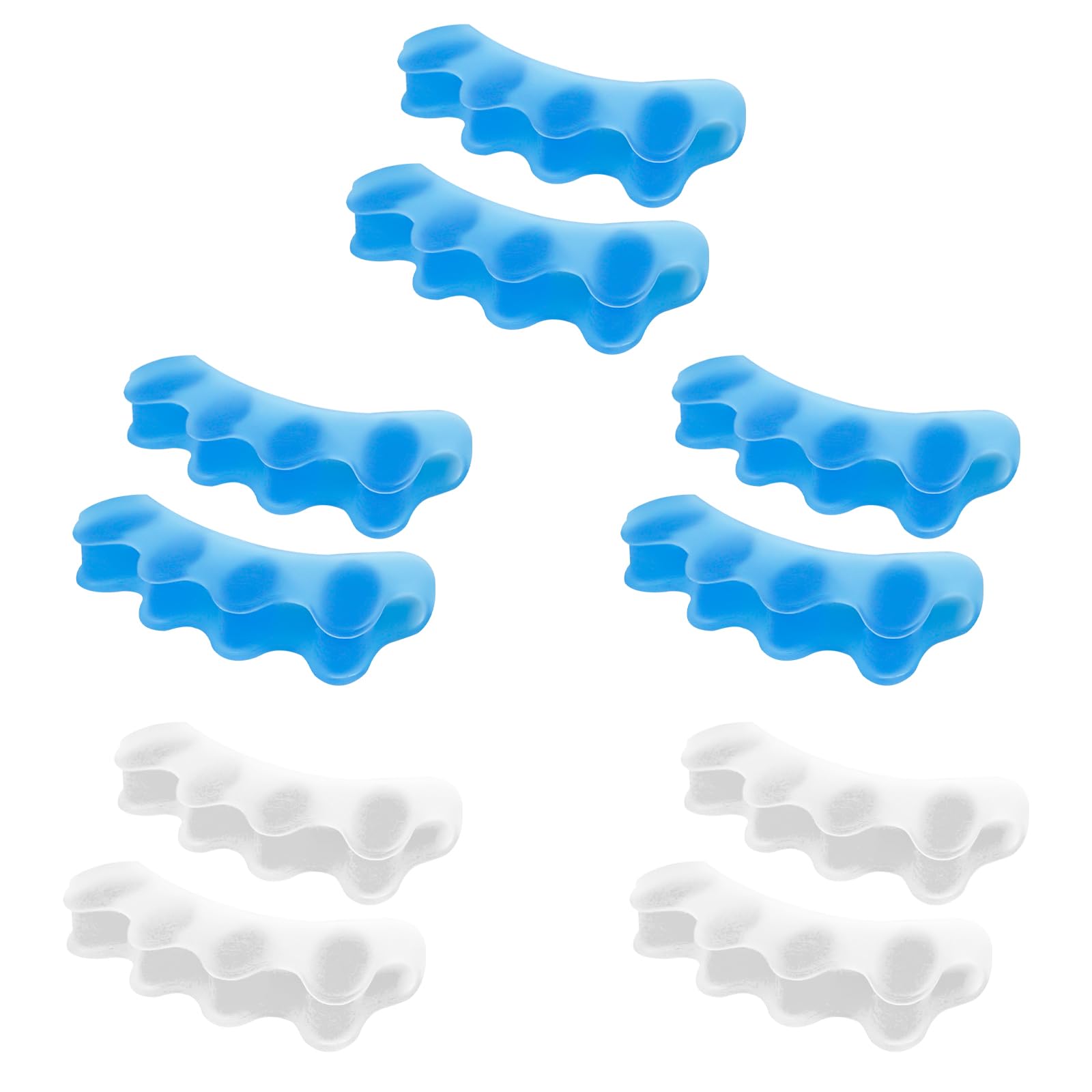 Avesteir 5 Pares Separador Dedos Pie Silicona Ortopedicos, Separadores de Dedos de Los Pies, Corrector de Dedos Del Pie, Correctores de Dedo, Eparadores de Dedos de Los Pies para Hombre y Mujer