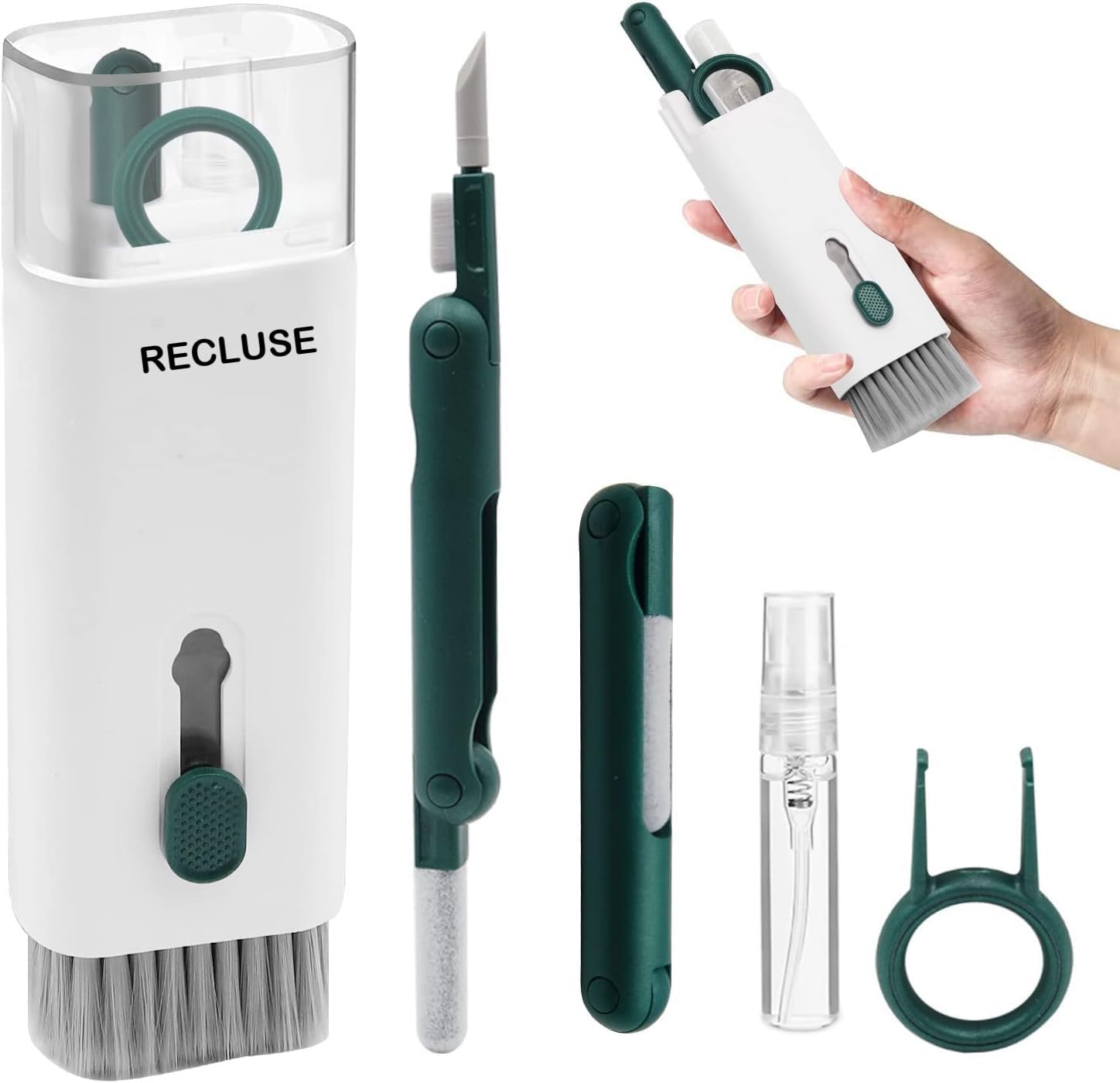RECLUSE 7 in 1 Cleaning Brush for Keyboard, Laptop Cleaner Kit with Brush Keyboard Cleaner, Airpods Cleaning Kit, Multifunctional Cleaning Set for Tablet, Computer, Mobile Phone-image-37