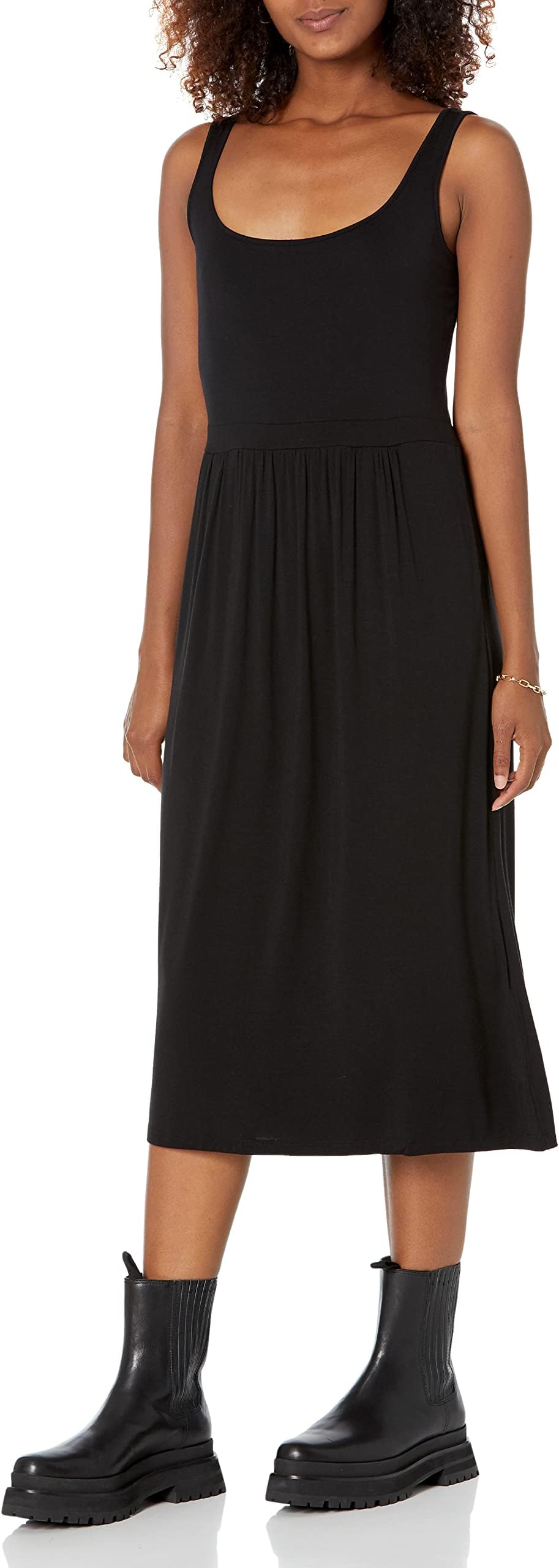 Amazon Essentials Women's Jersey Sleeveless Empire-Waist Midi Dress (Previously Daily Ritual)