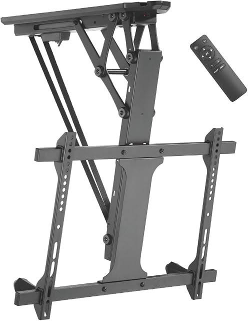 Allcam Electric Motorised TV Bracket Ceiling Mount, 6° Level Adjustment & Height Adjustment to suit most LCD/LED TVS 43" - 65", Max VESA 600x400