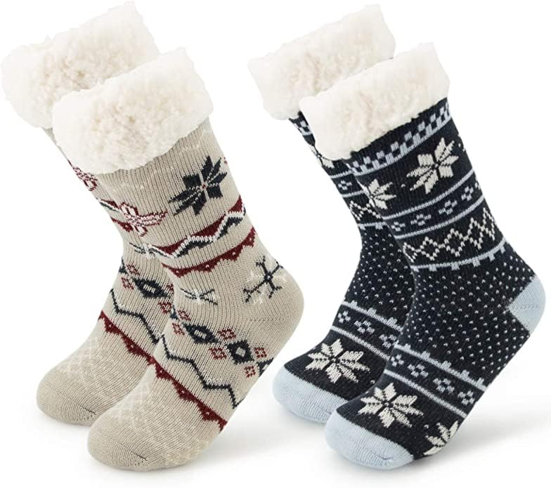 Premium Insulated Winter Socks - Warm Fuzzy Thermal Socks for Women | Best Compression Socks for Cold Feet | Warm socks Cozy Ladies Thermal Socks for Cold Weather | Pack of 2-image-19
