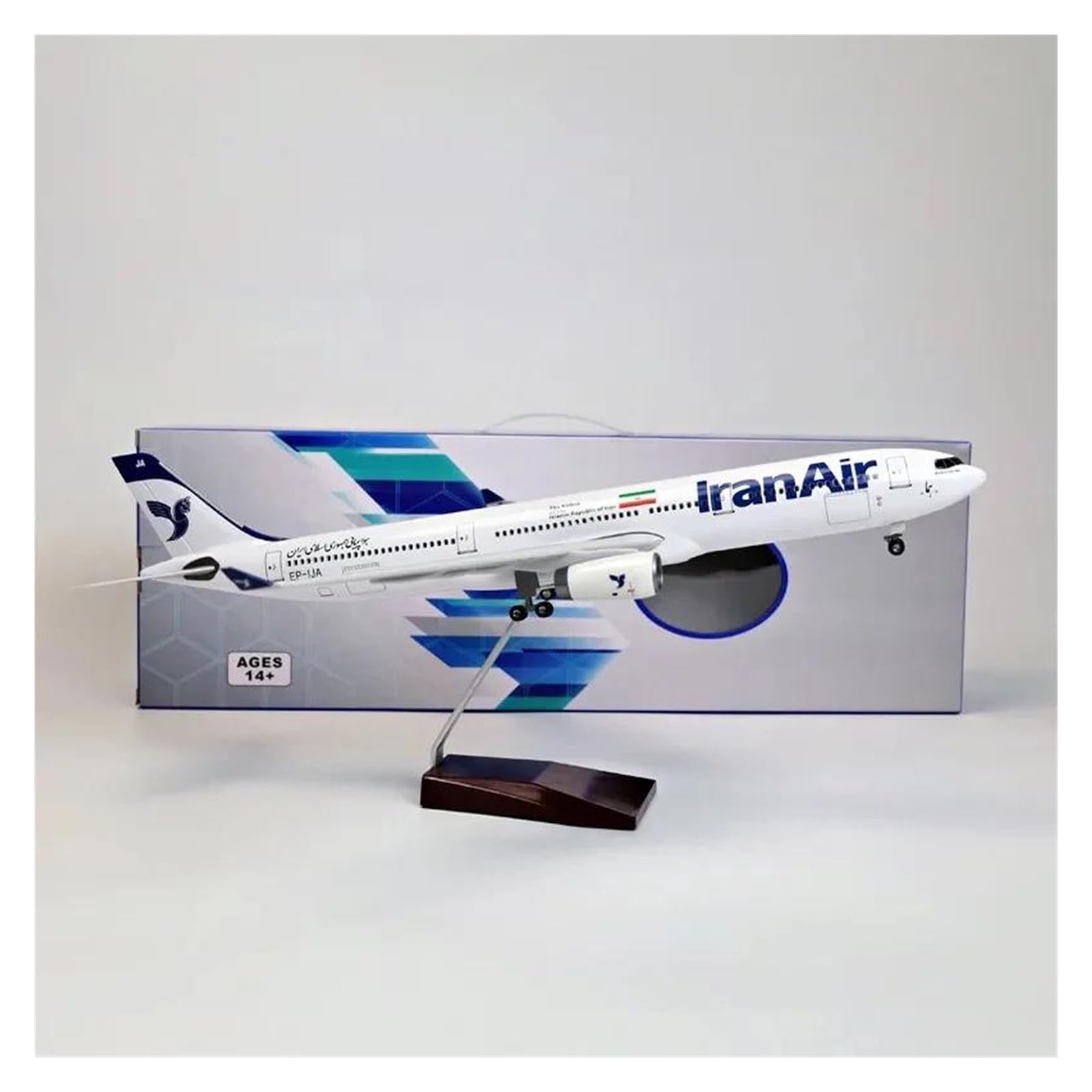 Aereo in Metallo pressofuso 1/135 per Asia Iran Air 330 Collezione in Resina pressofusa Display con Base Decorazioni per la casa Modello di aeroplani per Raccolta ed Esposizione (Senza Luce)