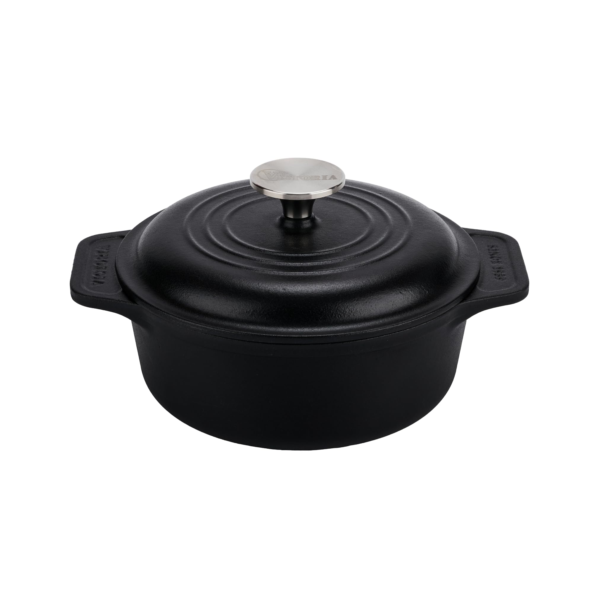 2-Quart Cast Iron Dutch Oven with Lid and Dual Handles, Seasoned with Flaxseed Oil, Made in Colombia