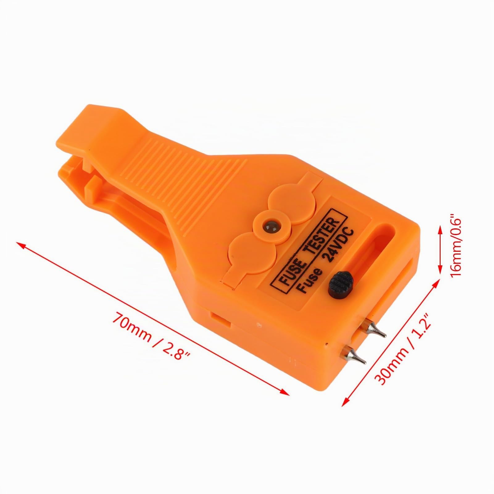 Tnfeeon Testeur de Fusibles 2 en 1, Outil Automobile avec Broches Réglables pour Fusibles Maxi Standard, Fonction d'extraction Rapide, Convient aux Boîtes à Outils, Design Compact pour Voitures,