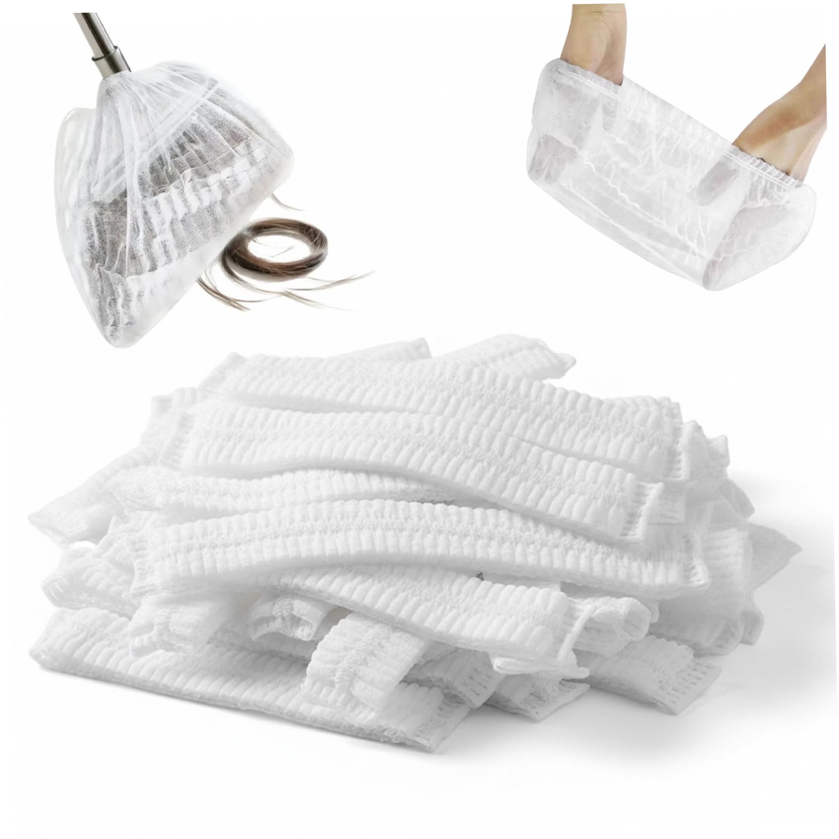 100PCS Non-Woven Disposable Broom Cover, Stretchable Dust & Hair Catcher for Floor Pet Hair