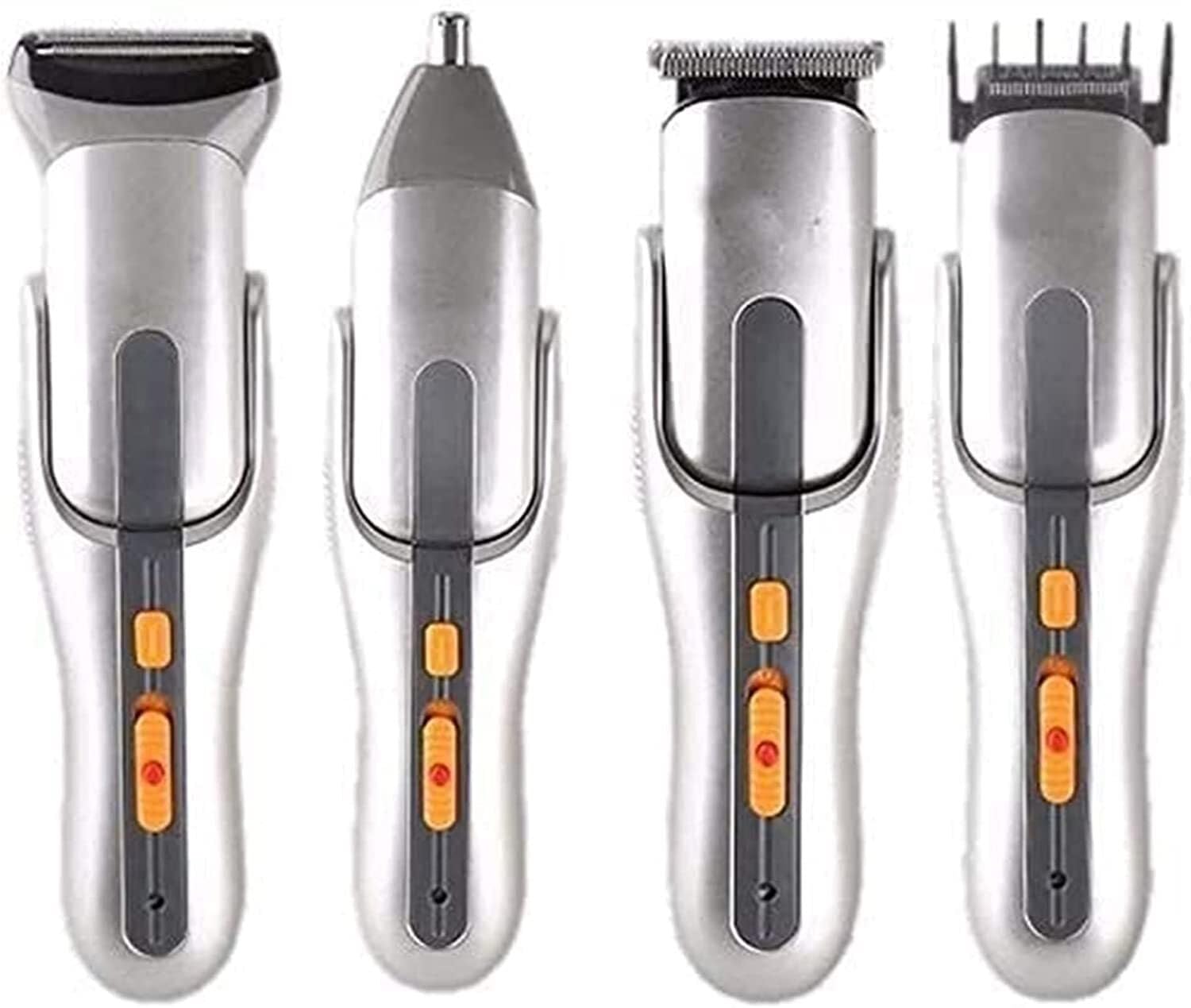Cortapelos para hombres, kit de aseo 5 en 1, recortador de barba profesional, recargable, multiusos, para bigote, resistente al agua, para nariz y orejas, ideal