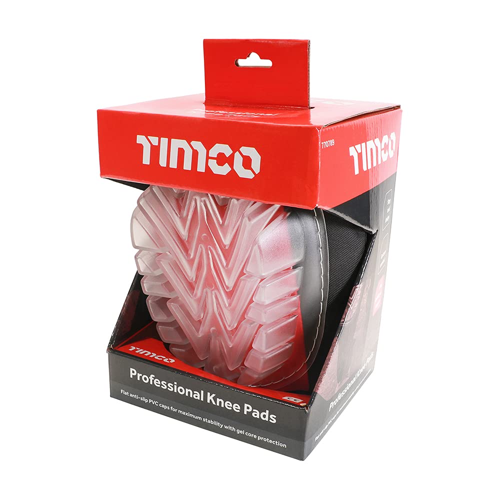 TIMco 770789 Professional Anti-Slip Gel Knee Pads One Size