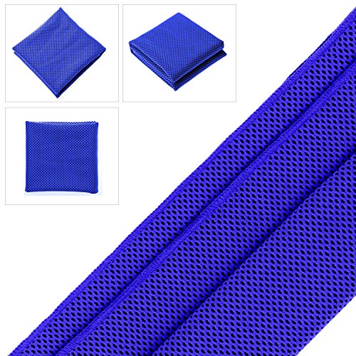 Biange Cooling Towels (40″x 12″, Pack of 30) for Neck and Face, Cold Towel for Hot Weather, Sports, Workout, Fitness, Gym, Yoga, Golf, Pilates, Travel, Camping & More