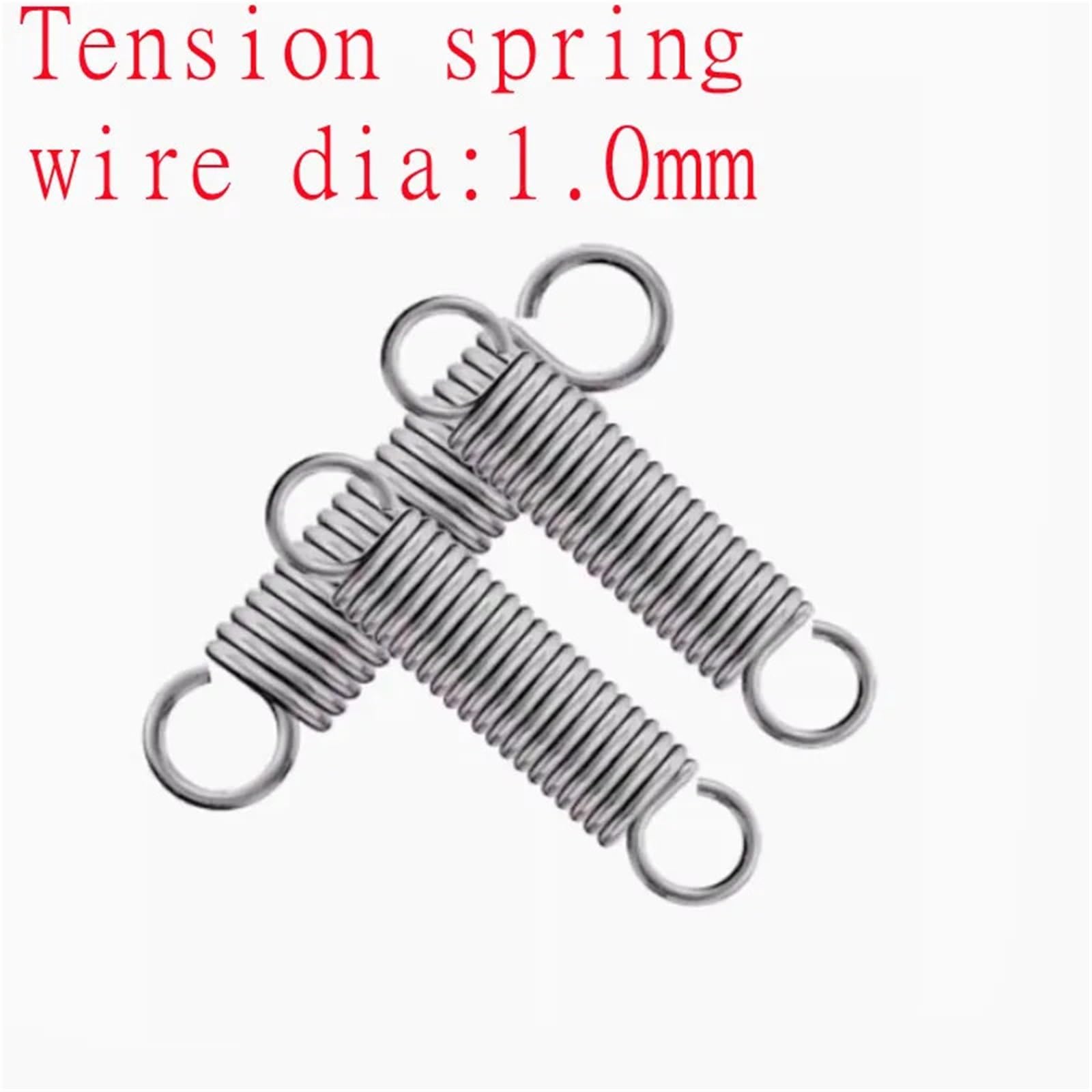 Extension Springs 20 Pcs Wire Diameter 1.0mm Stainless Steel Tension Spring with Hook Extension Extension Springs with Hook Ends(70mm)